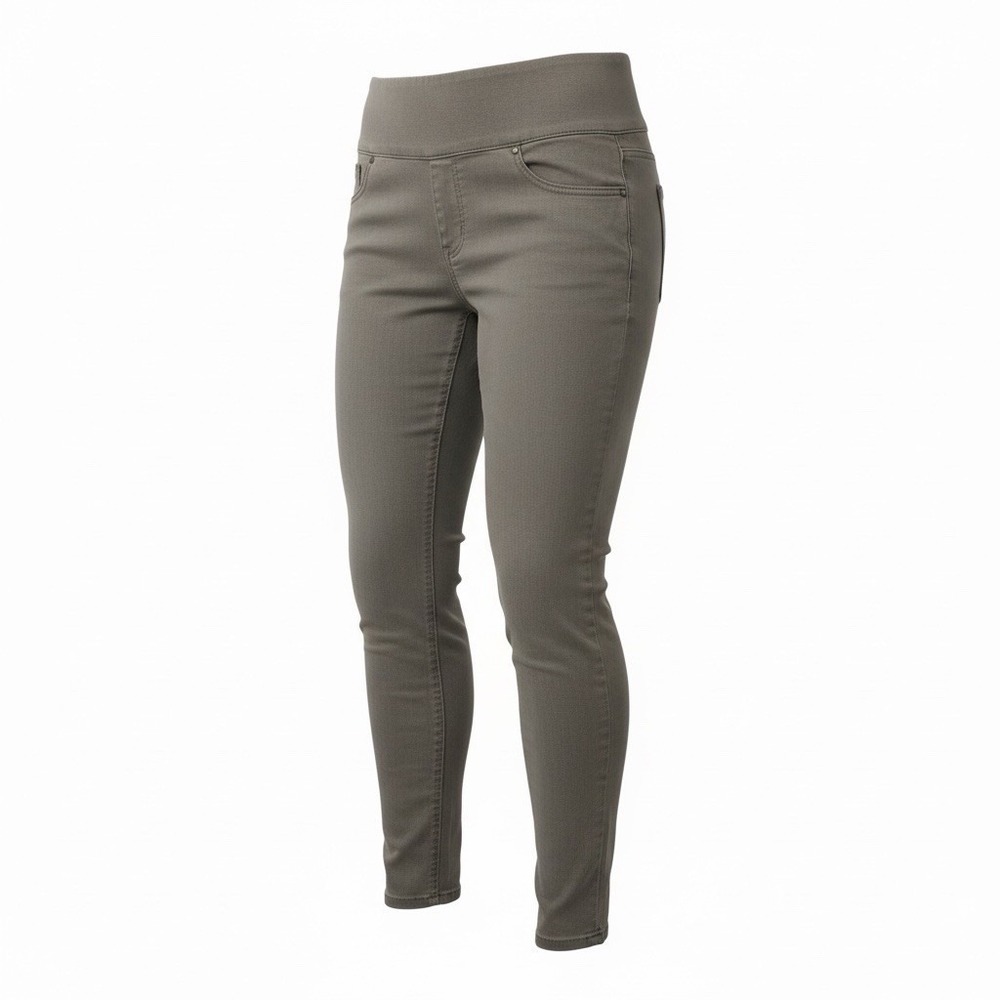 Spanx Denim Pants #2066 Solace Shaping Side Zip Size XL 14-16 GunMetal Leggings